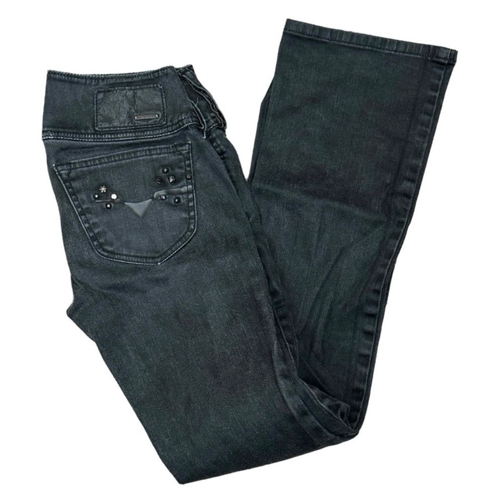 Diesel Cherock regular slim bootcut black low rise jeans size W24 L30 button fly